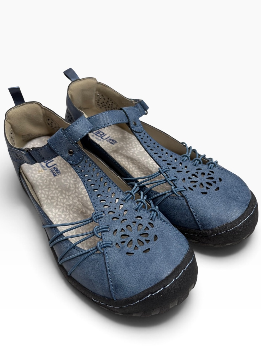 JBU Blue Women's Casual Mary Jane Flats with Cutout Detail NWT $70